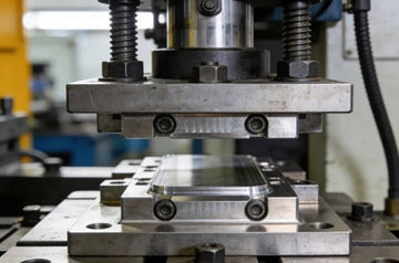 metal stamping die in operation showing precision metal forming process