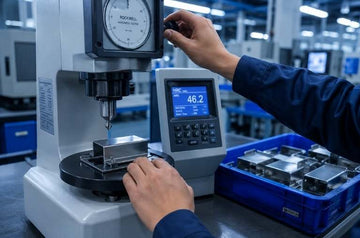 Rockwell hardness testing for precision metal stamping quality control