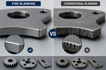 fine blanking vs conventional blanking edge quality comparison for precision metal parts