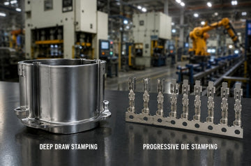 deep draw stamping vs progressive die stamping for OEM precision metal parts manufacturing