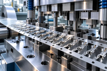 precision metal stamping strip layout design improving material utilization in progressive die production